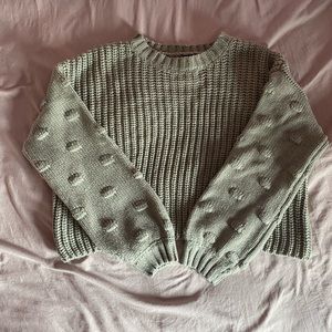 Moon & Madison Light Green Cropped Sweater Size: XS